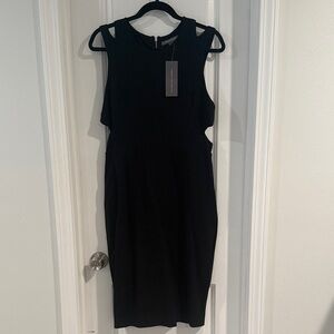 French Connection Black Midi Dress